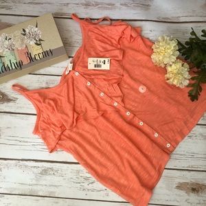 Aeropostale solid ruffle tank